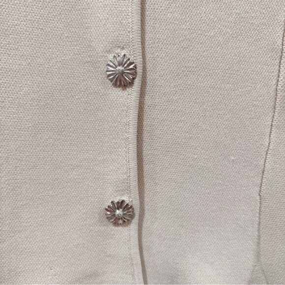 NWT En Saison Idah Structured Tailored Peplum Knit Cardigan w Novelty Buttons - Picture 8 of 8